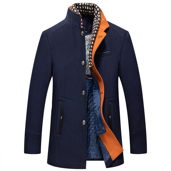 Шерстяное пальто европейского размера, модный шарф, плотное шерстяное пальто без подкладки